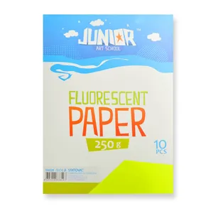 Dekorpapier A4 Fluogelb 250 g, Set a 10 Stück